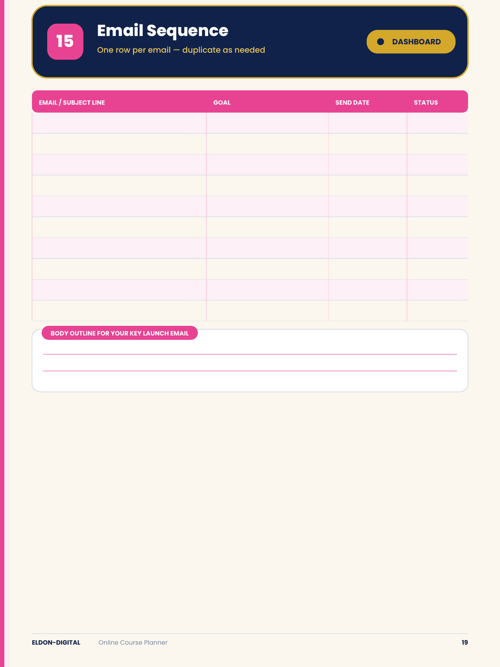 Online Course Planner Digital Planner GoodNotes iPad
