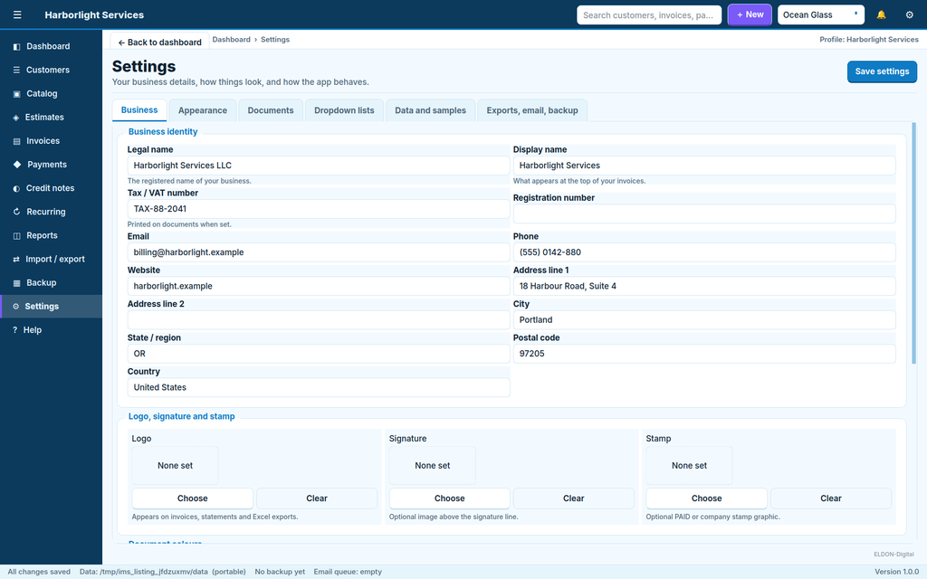 Invoice Manager System Software