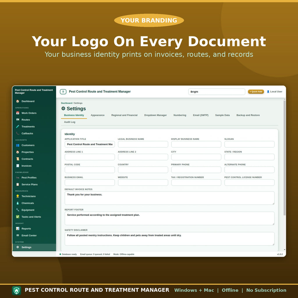 Pest Control Business Software for Windows and Mac
