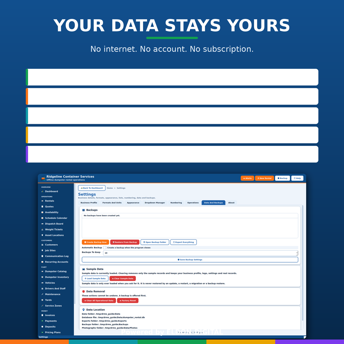 Dumpster Rental Management Software