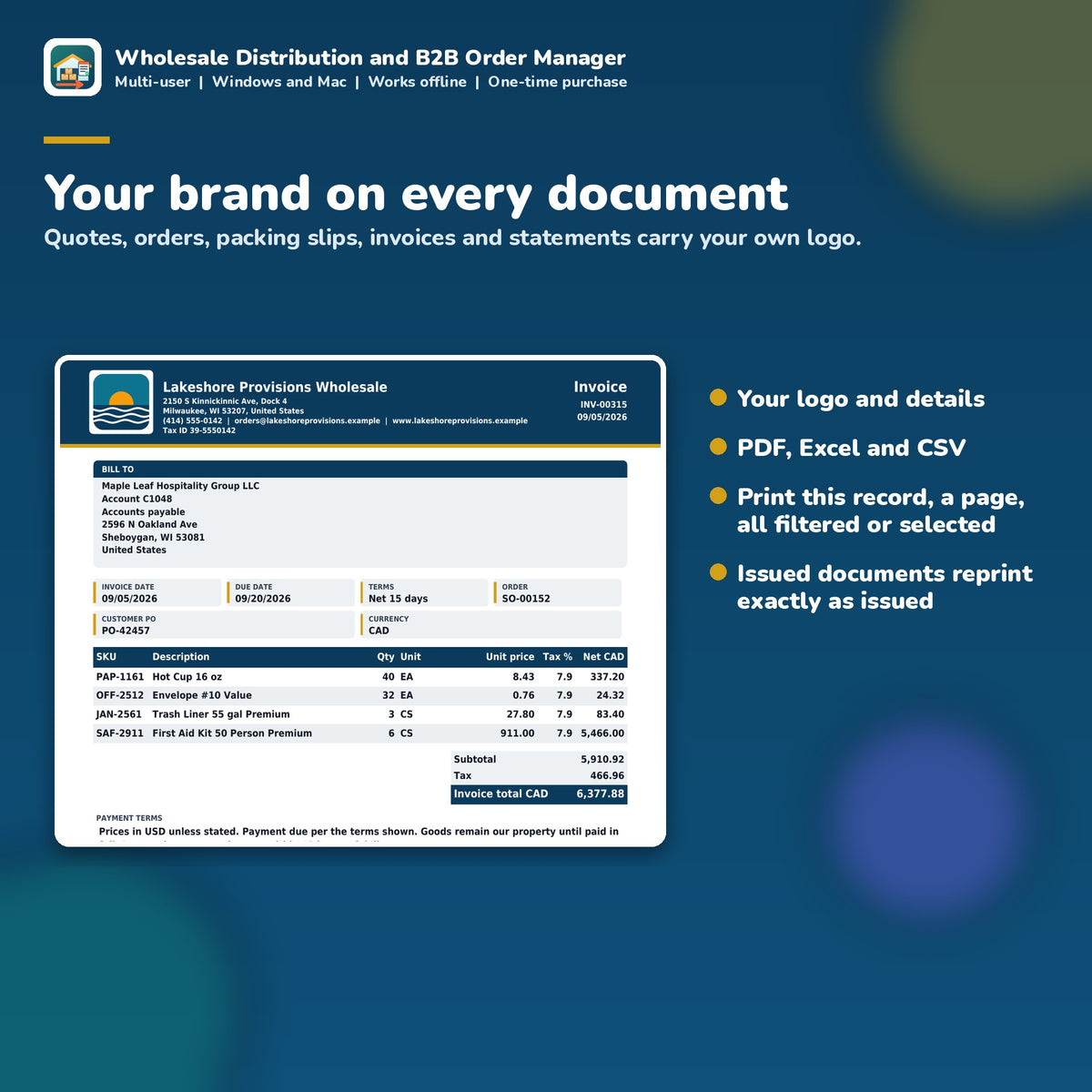 Wholesale Distribution and B2B Order Manager