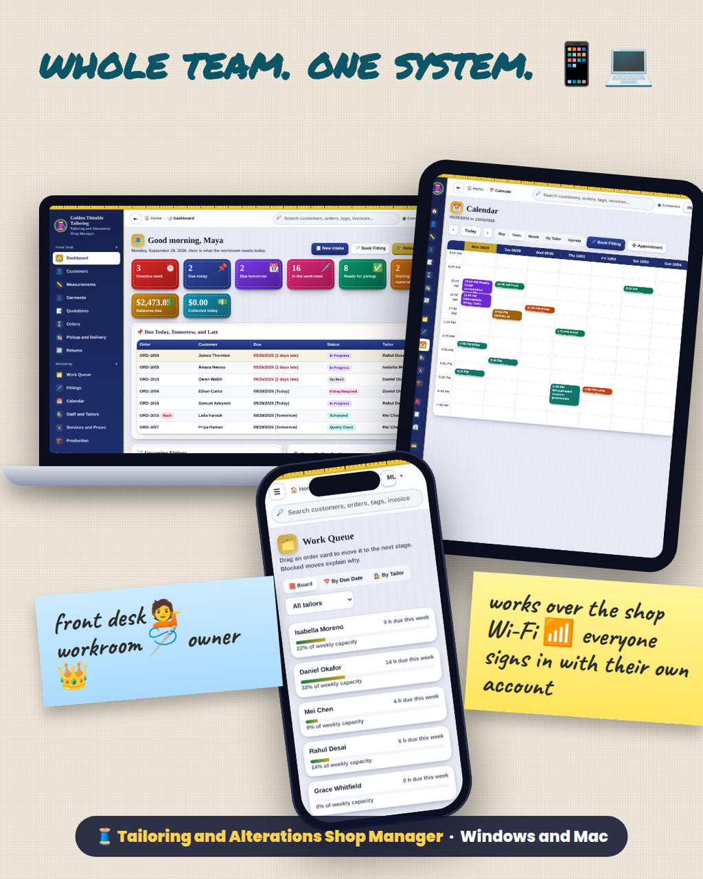 Tailoring and Alterations Shop Manager Software