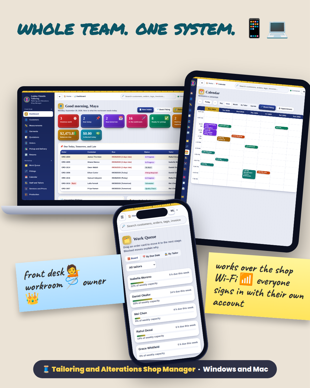Tailoring and Alterations Shop Manager Software