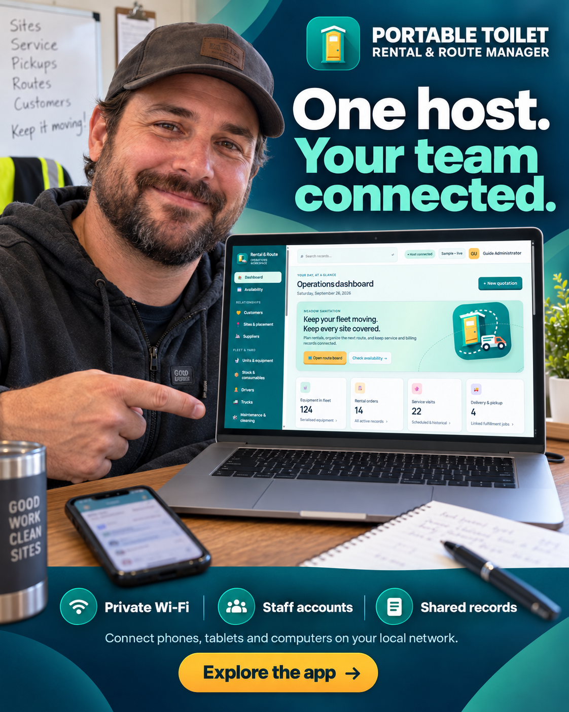 Portable Toilet Rental Management Software