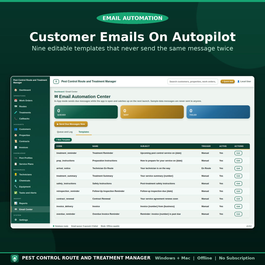 Pest Control Business Software for Windows and Mac