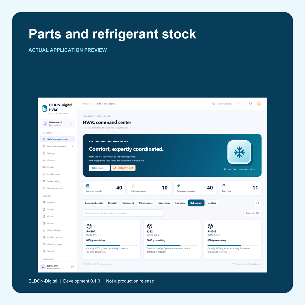 HVAC Booking App Development Kit