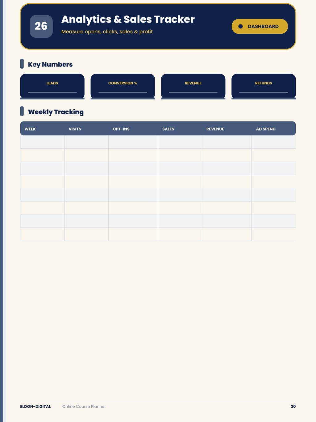 Online Course Planner Digital Planner GoodNotes iPad