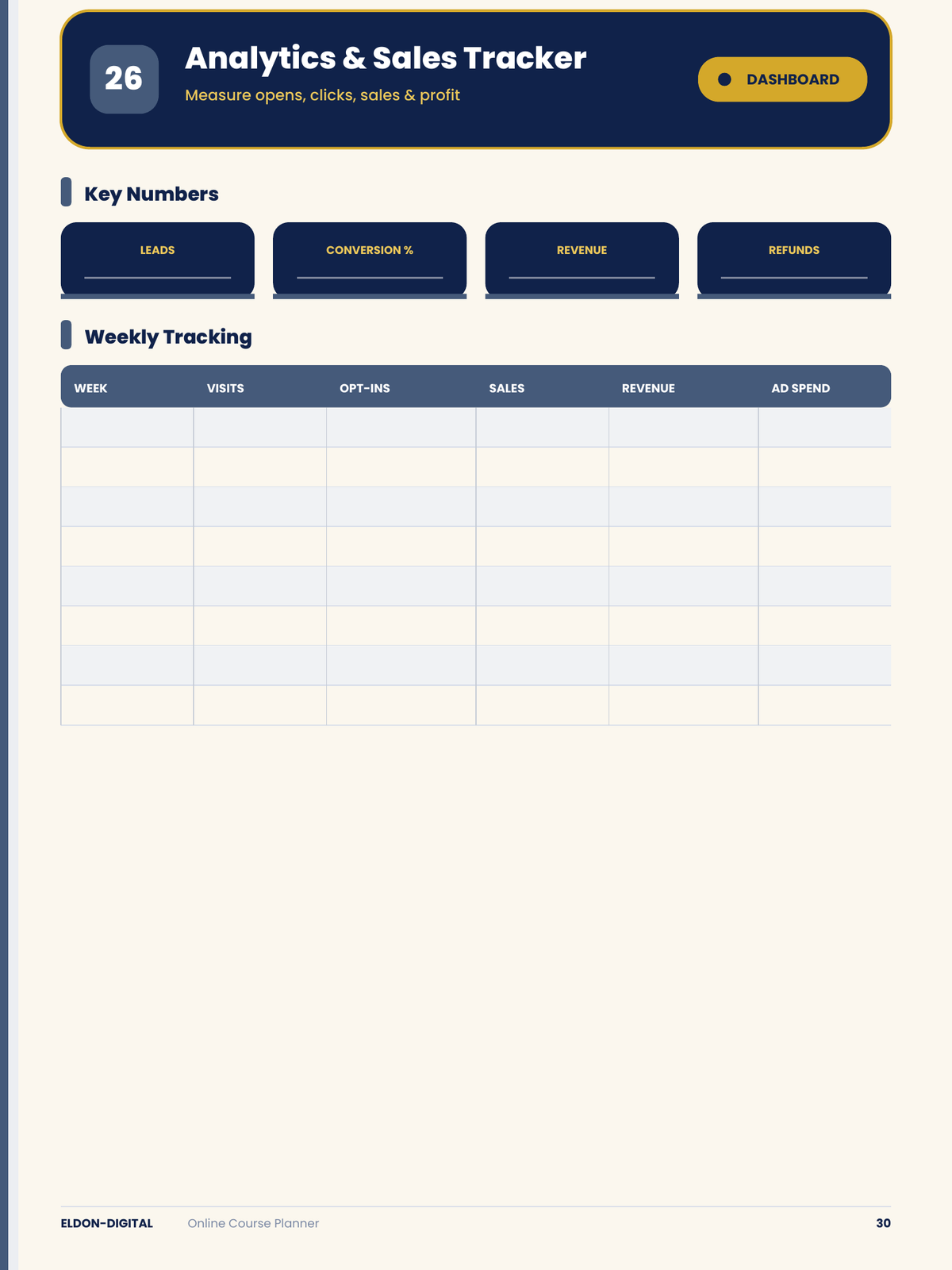 Online Course Planner Digital Planner GoodNotes iPad