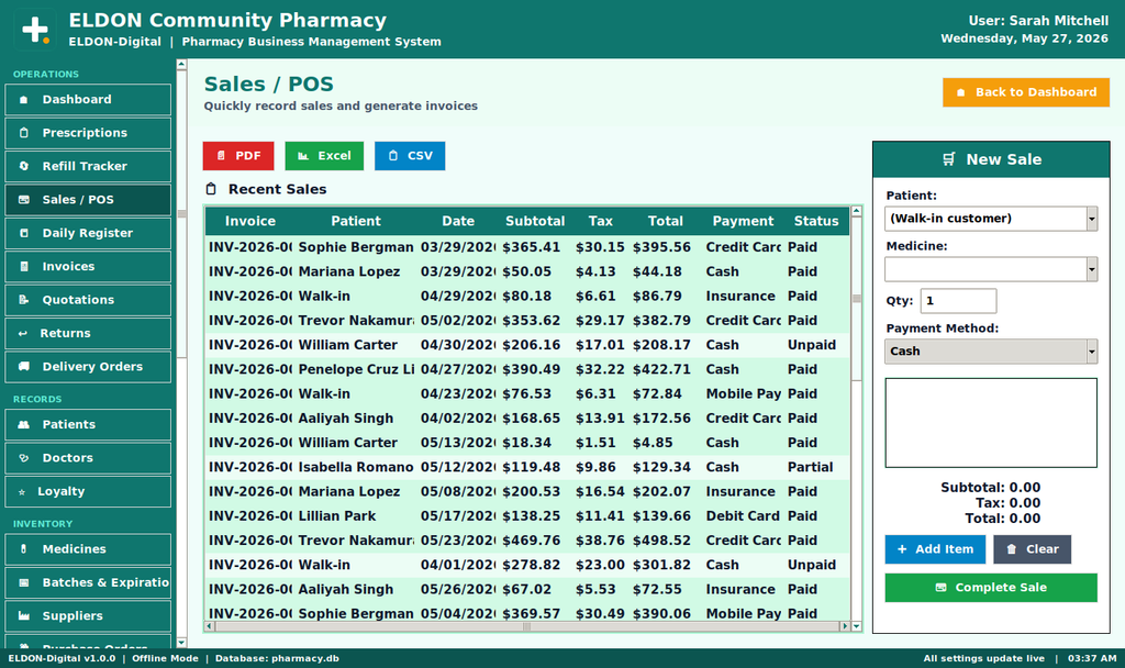 Pharmacy Business Management System