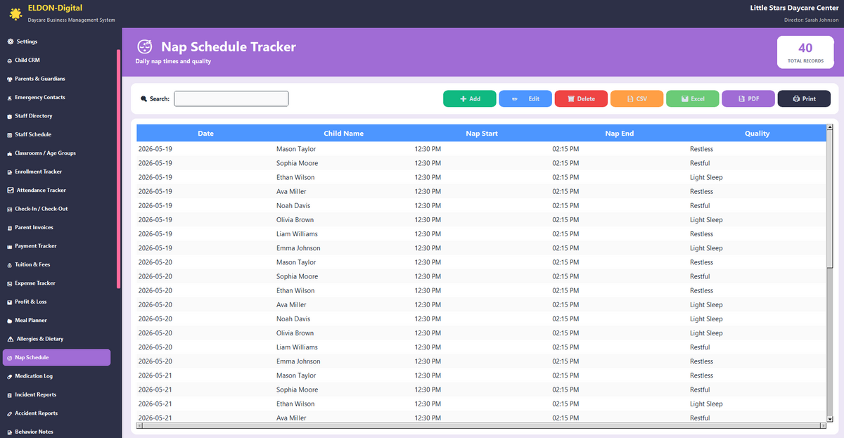 Daycare Business Management Software