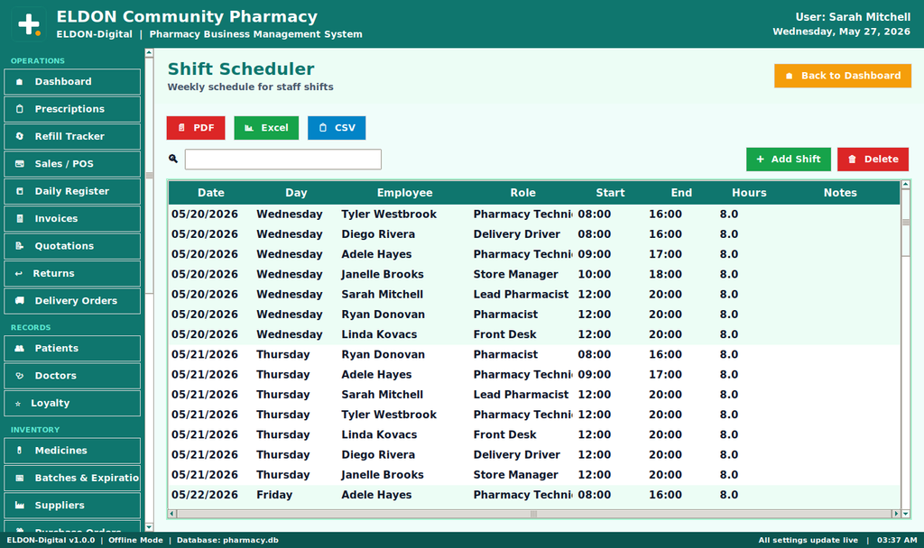 Pharmacy Business Management System