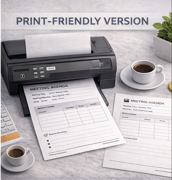 Meeting Agenda Template Word