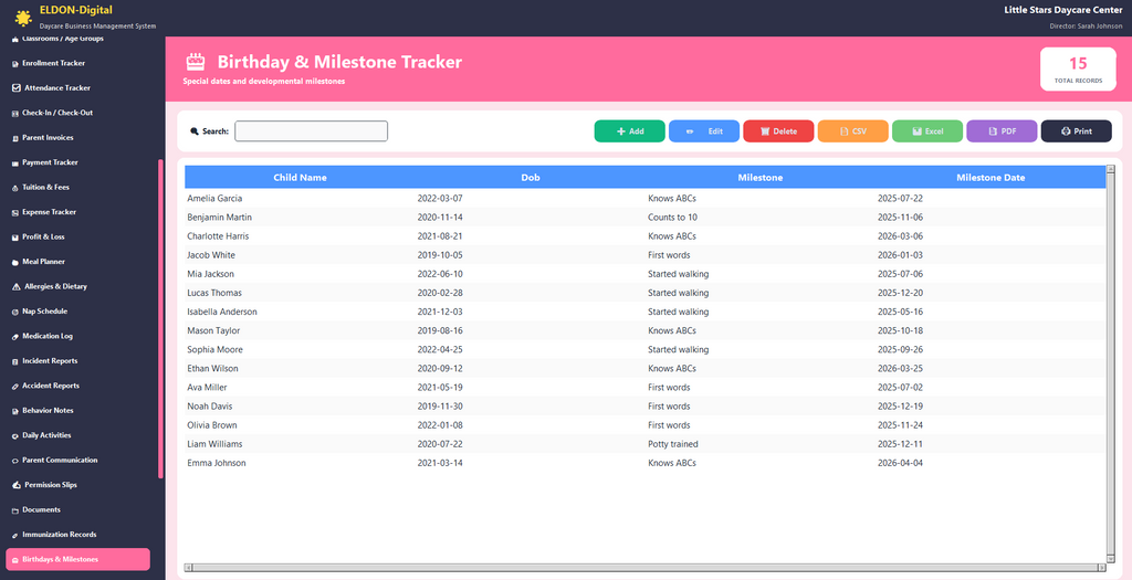 Daycare Business Management Software