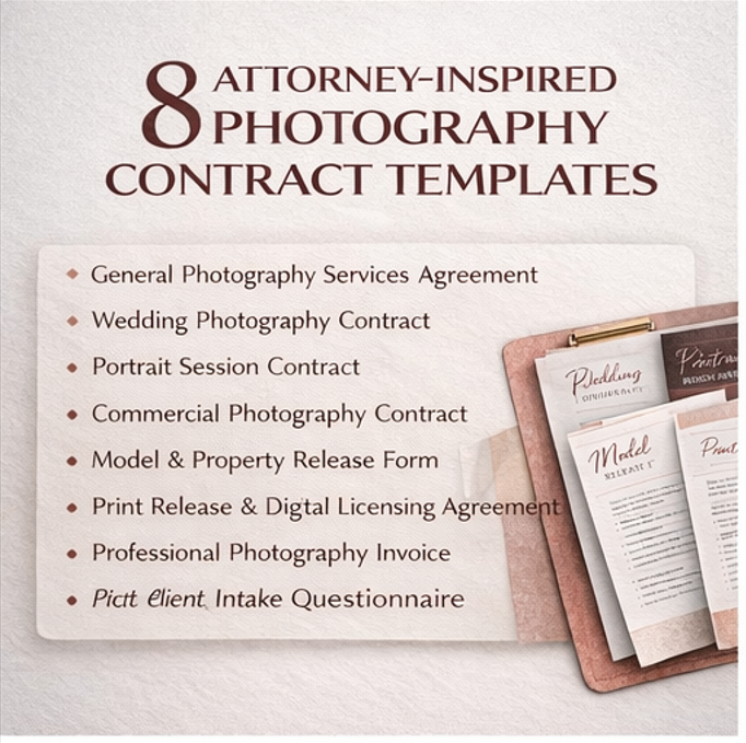 Photography Contract Bundle Word
