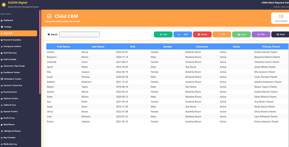 Daycare Business Management Software