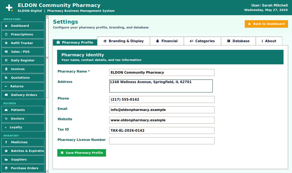 Pharmacy Business Management System