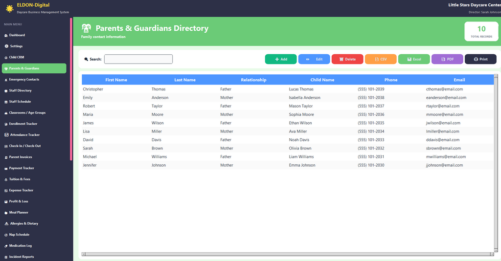 Daycare Business Management Software