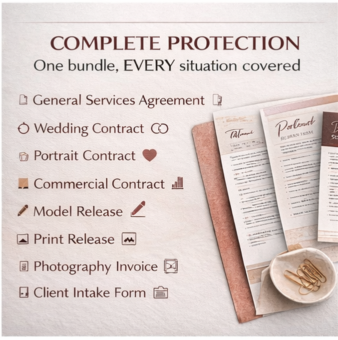 Photography Contract Bundle Word