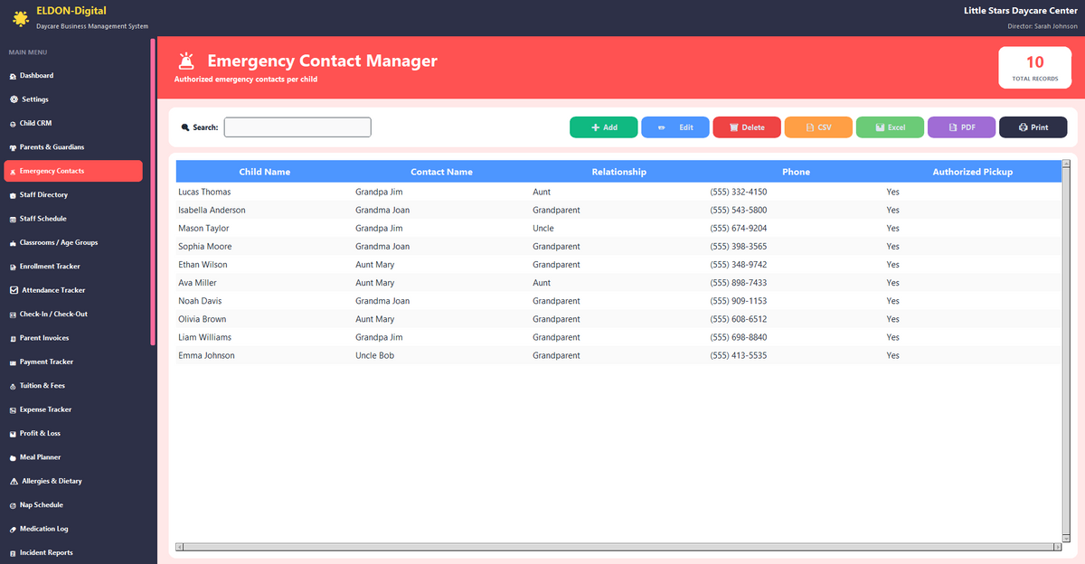 Daycare Business Management Software