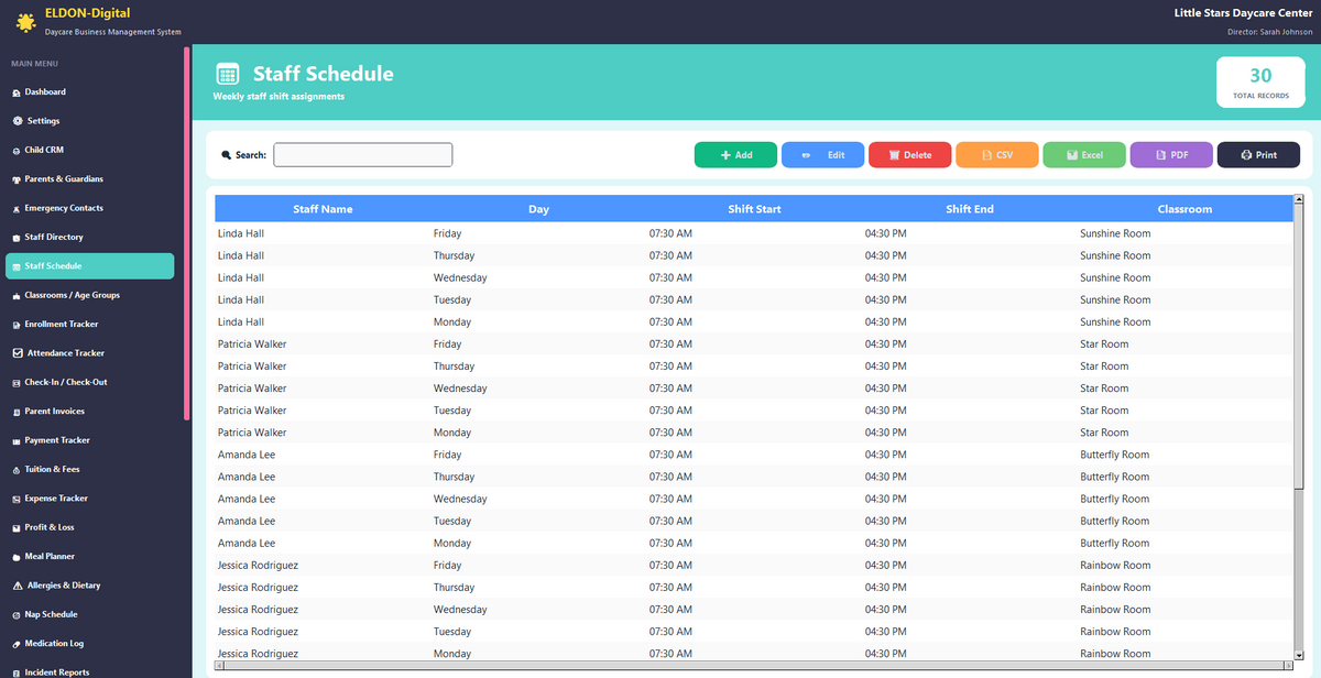 Daycare Business Management Software
