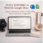 Photography Contract Bundle Word