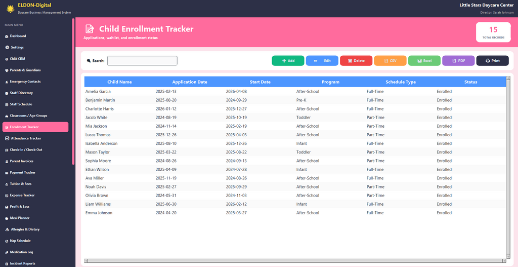 Daycare Business Management Software