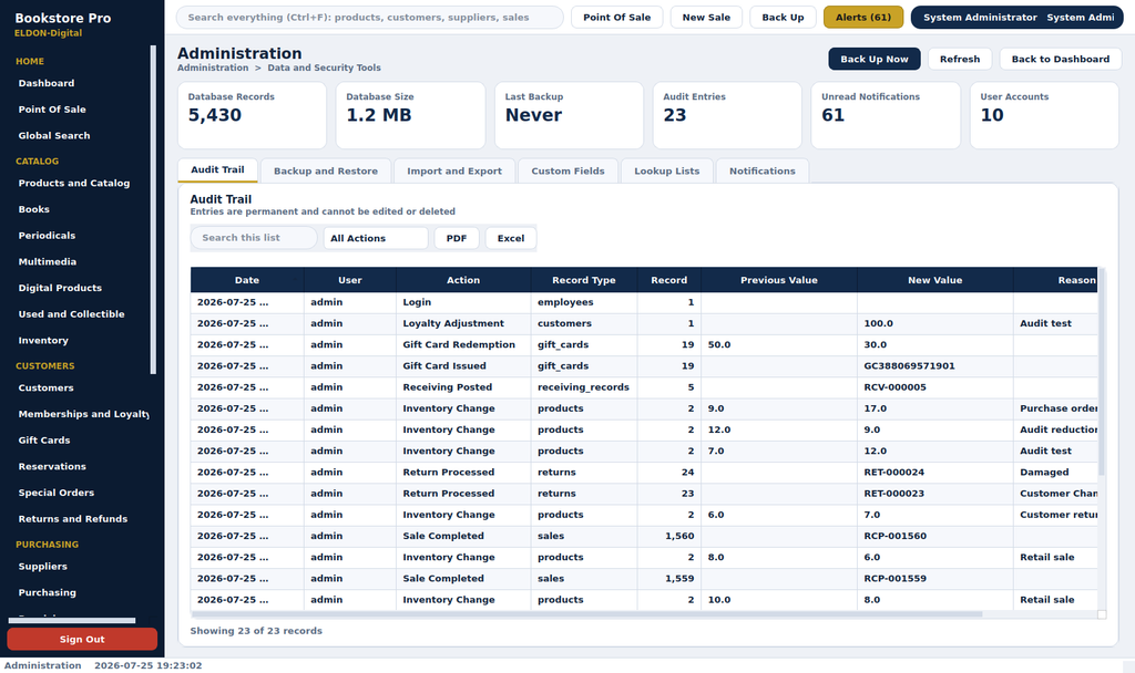 Bookstore Pro Management System