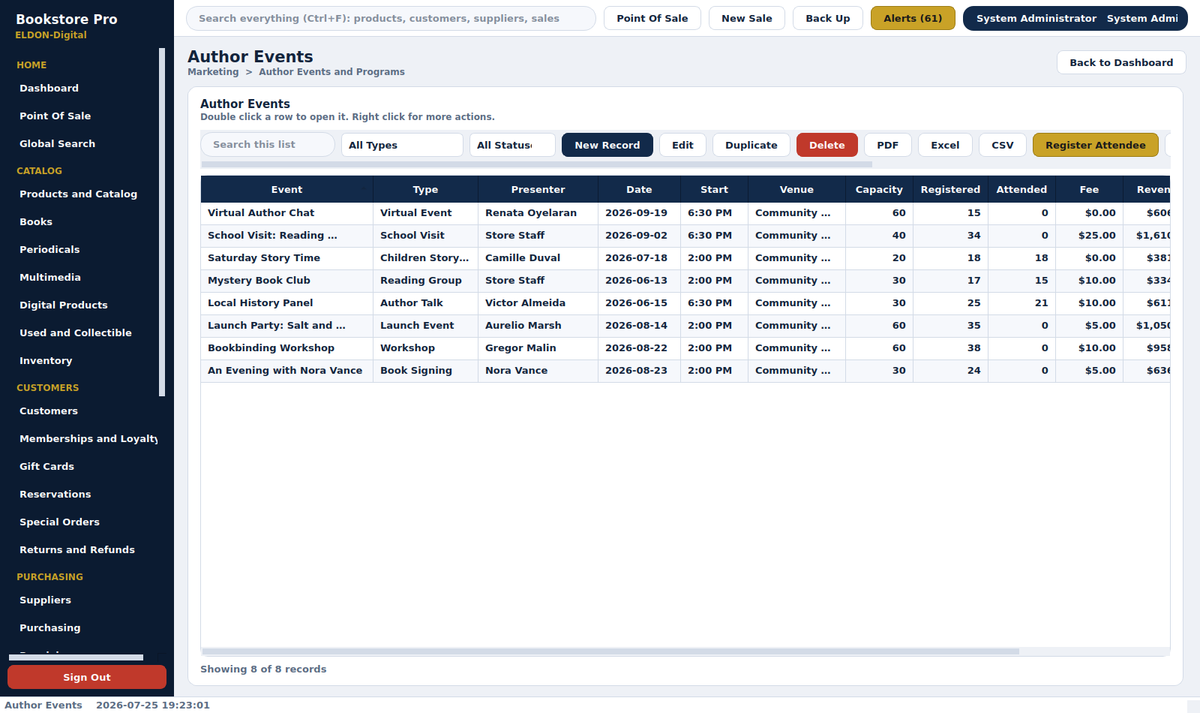 Bookstore Pro Management System