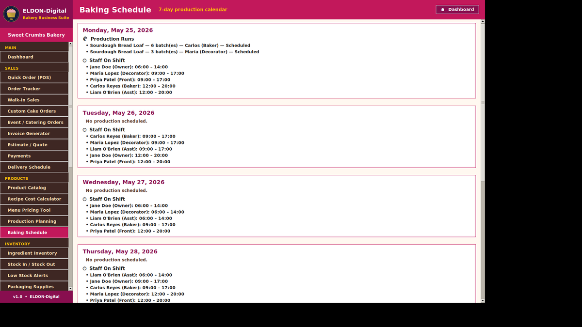 Bakery Business Management Software