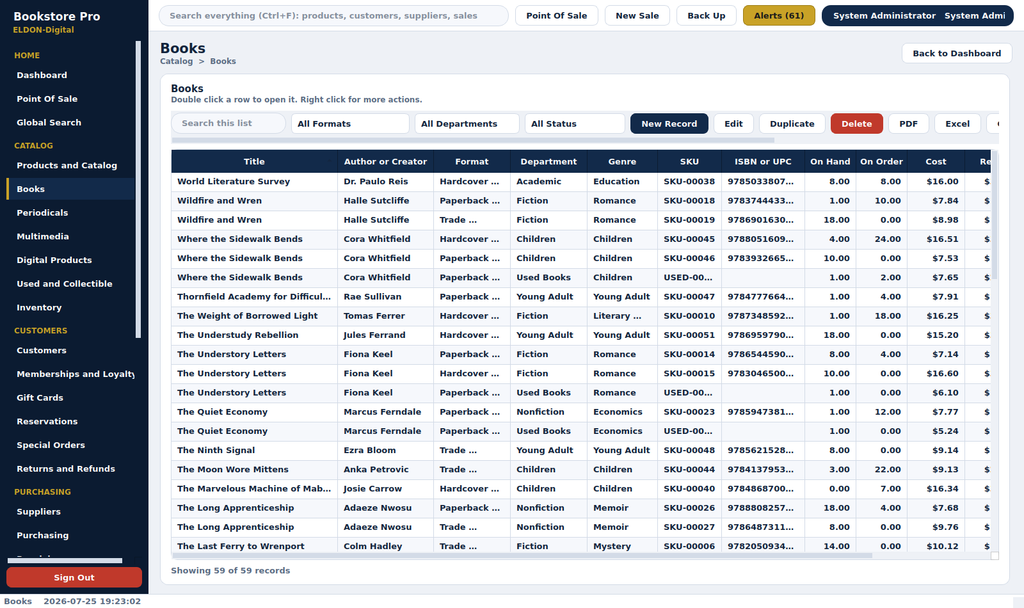 Bookstore Pro Management System