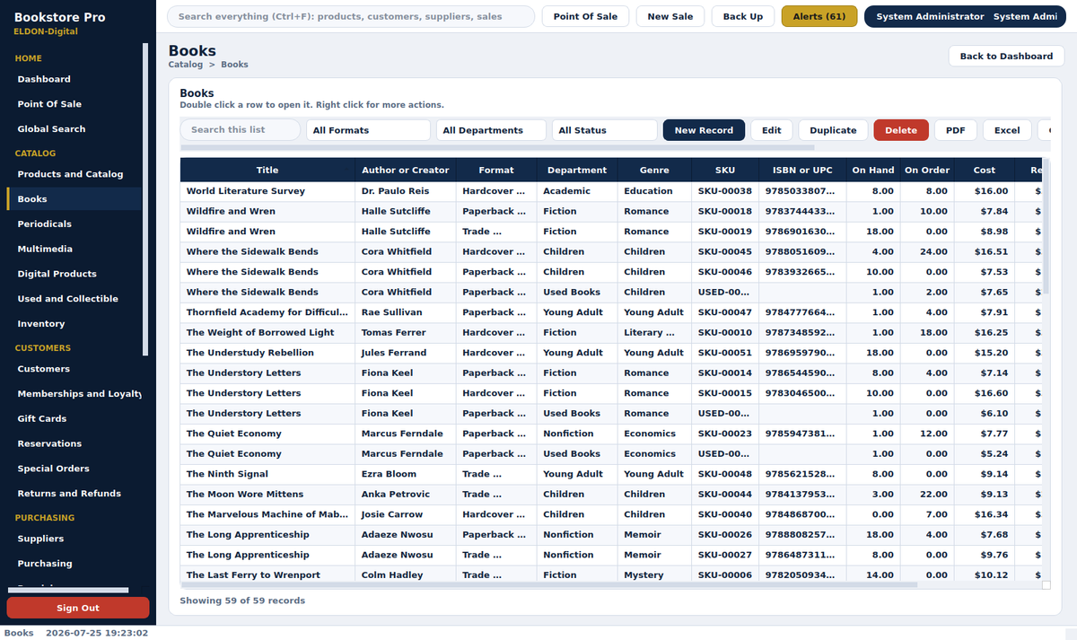 Bookstore Pro Management System
