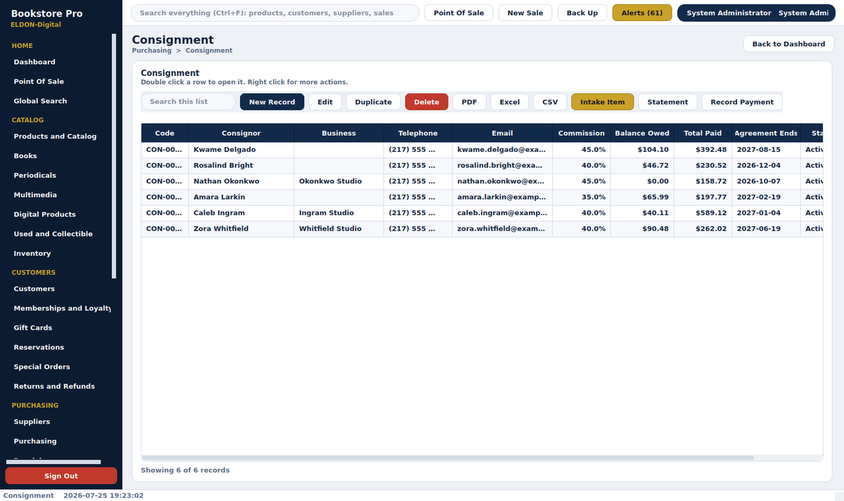 Bookstore Pro Management System