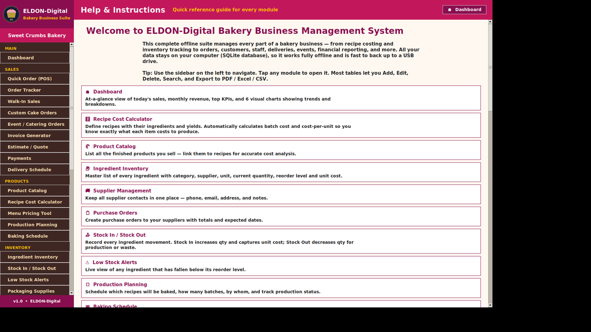 Bakery Business Management Software