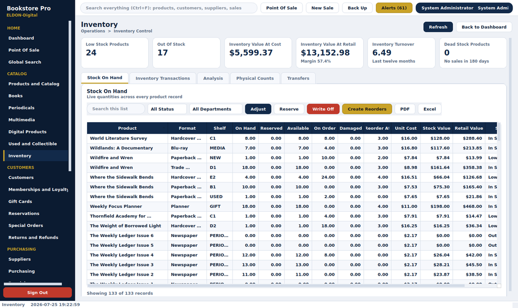 Bookstore Pro Management System