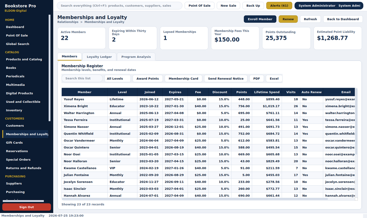 Bookstore Pro Management System