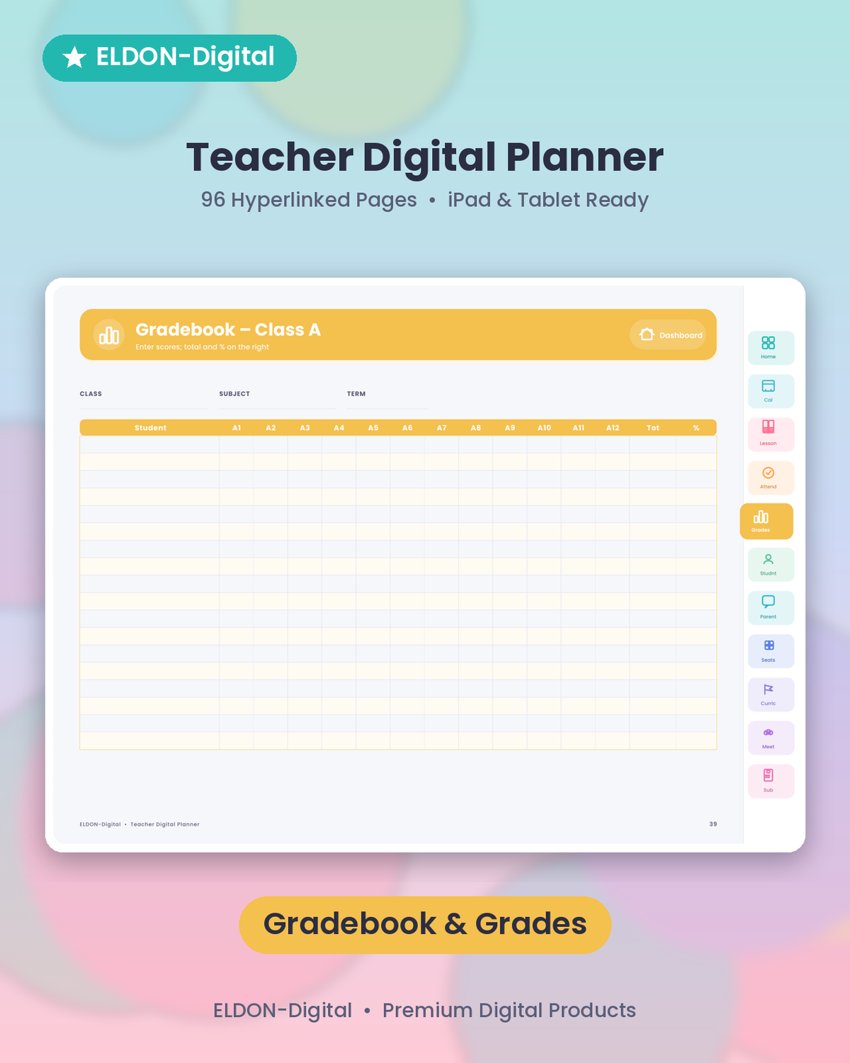 Teacher Digital Planner GoodNotes & iPad