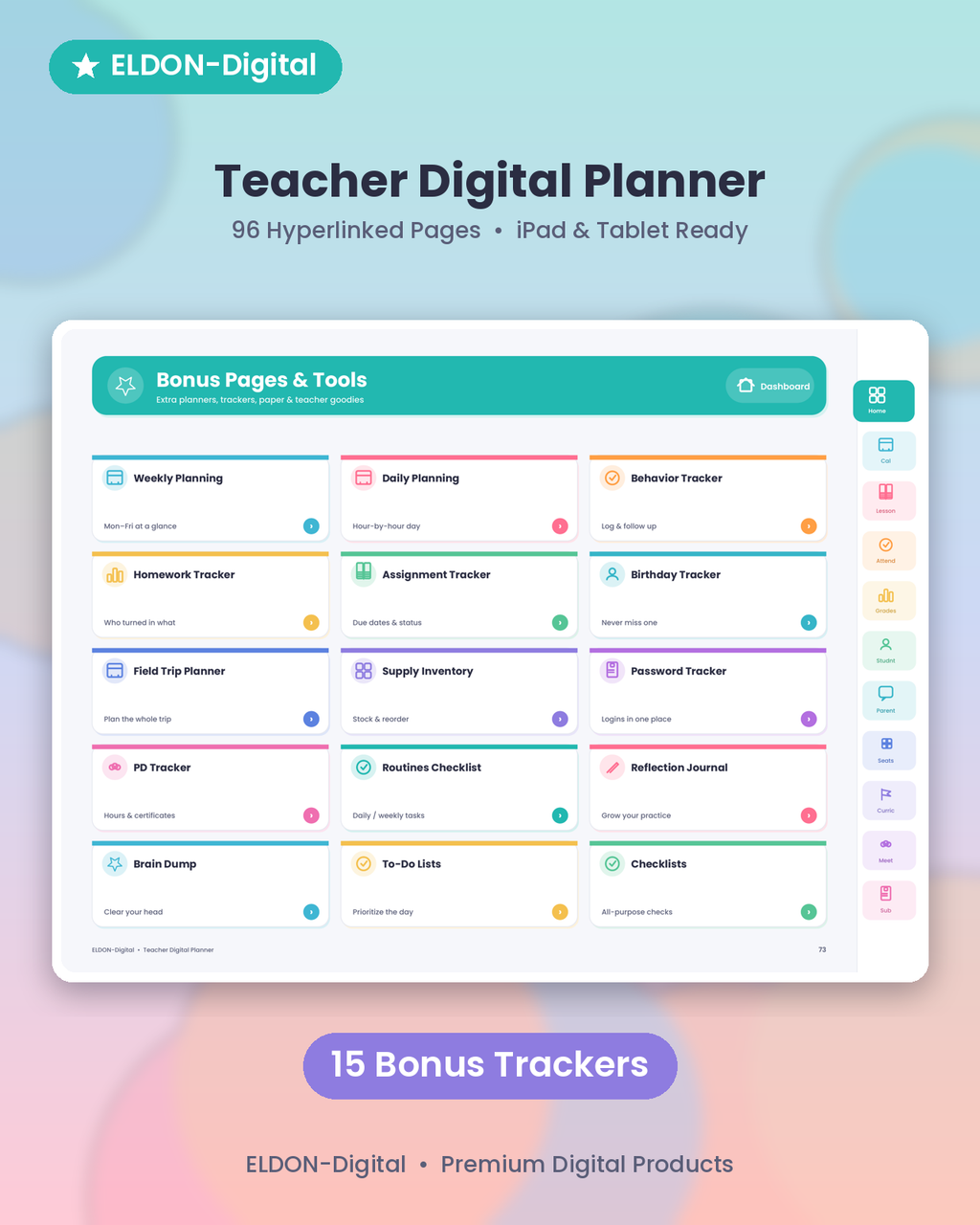 Teacher Digital Planner GoodNotes & iPad