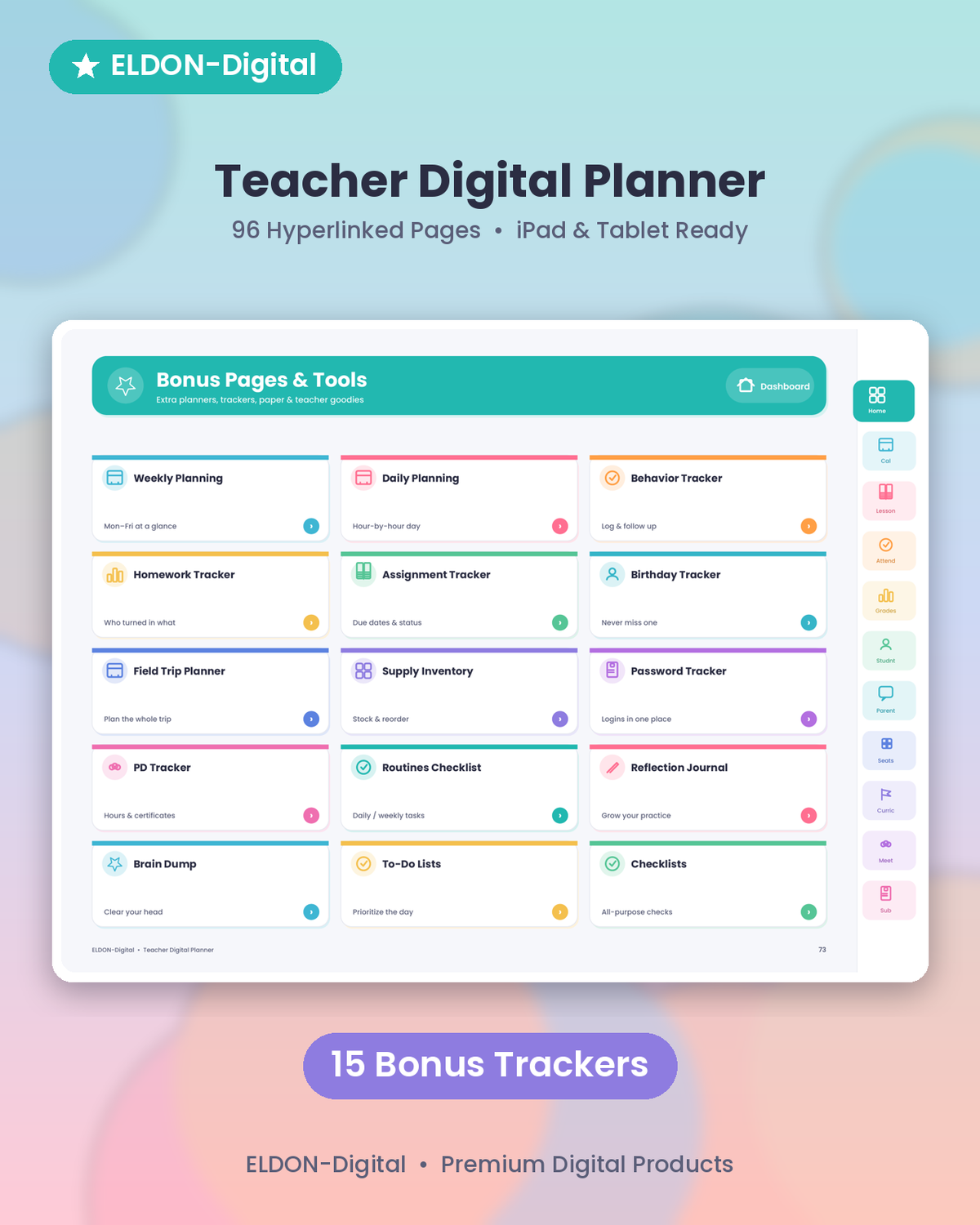 Teacher Digital Planner GoodNotes & iPad