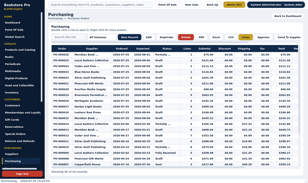 Bookstore Pro Management System