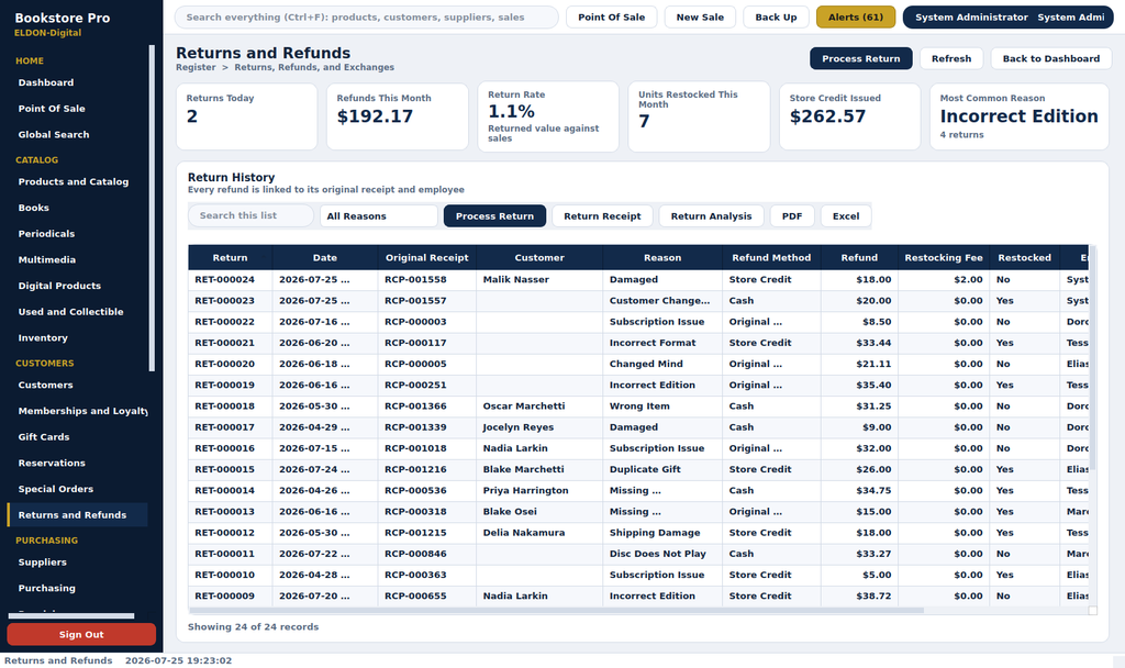 Bookstore Pro Management System