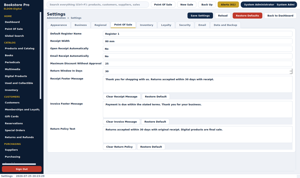 Bookstore Pro Management System