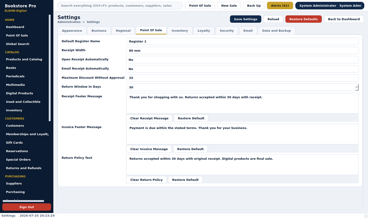 Bookstore Pro Management System