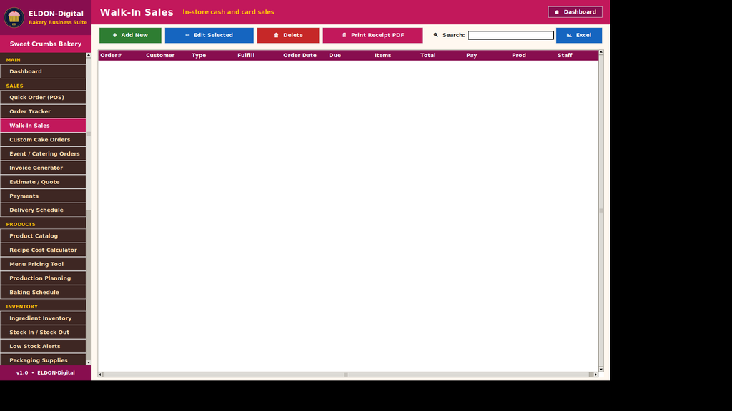 Bakery Business Management Software