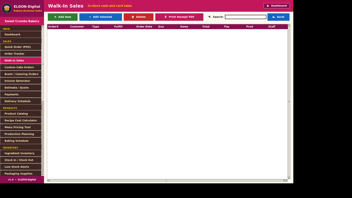 Bakery Business Management Software
