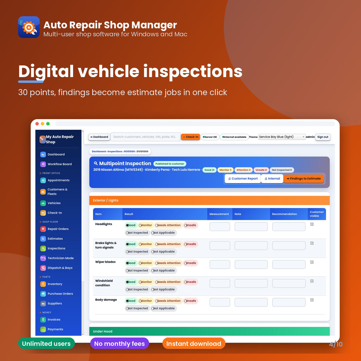 Multi-User Auto Repair Shop Management Software