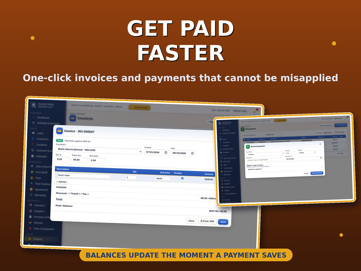 Home Service Contractor Manager Software