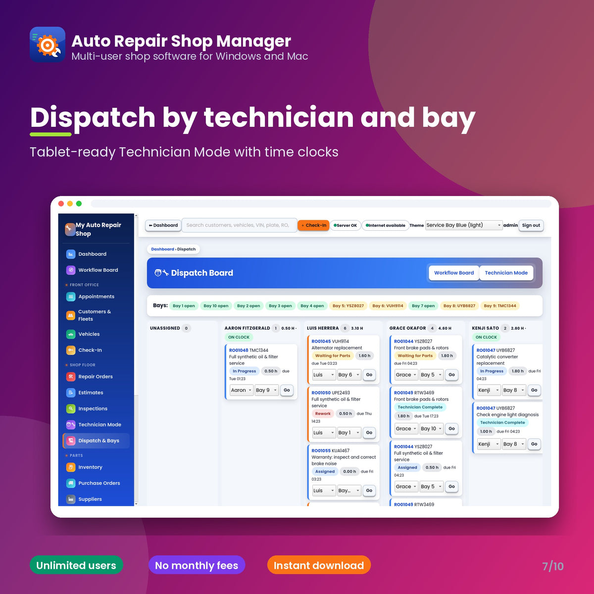 Multi-User Auto Repair Shop Management Software