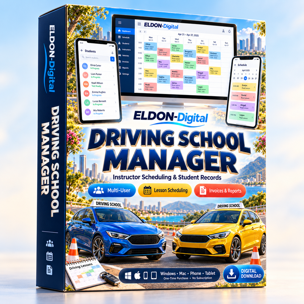Driving School and Instructor Scheduling Manager Software