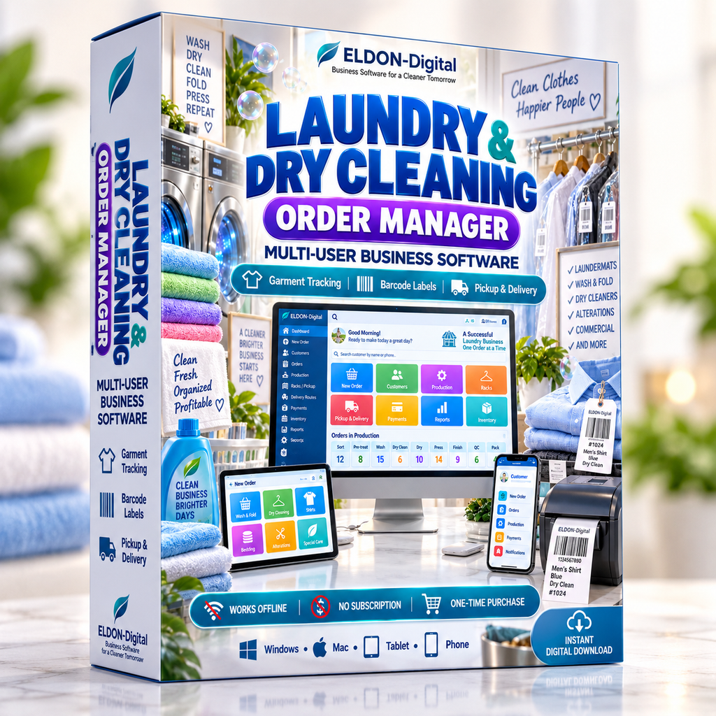 Laundry and Dry Cleaning Manager Software