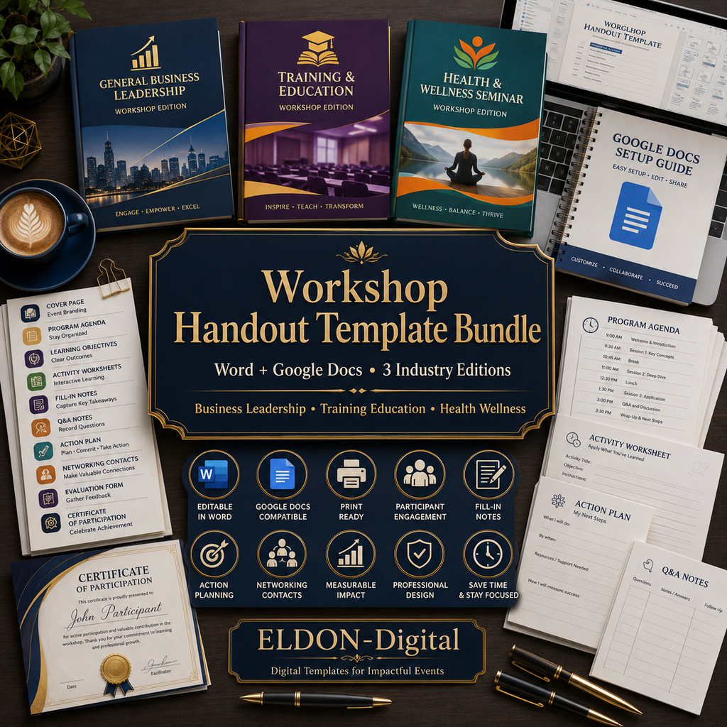 Workshop Handout Template Bundle